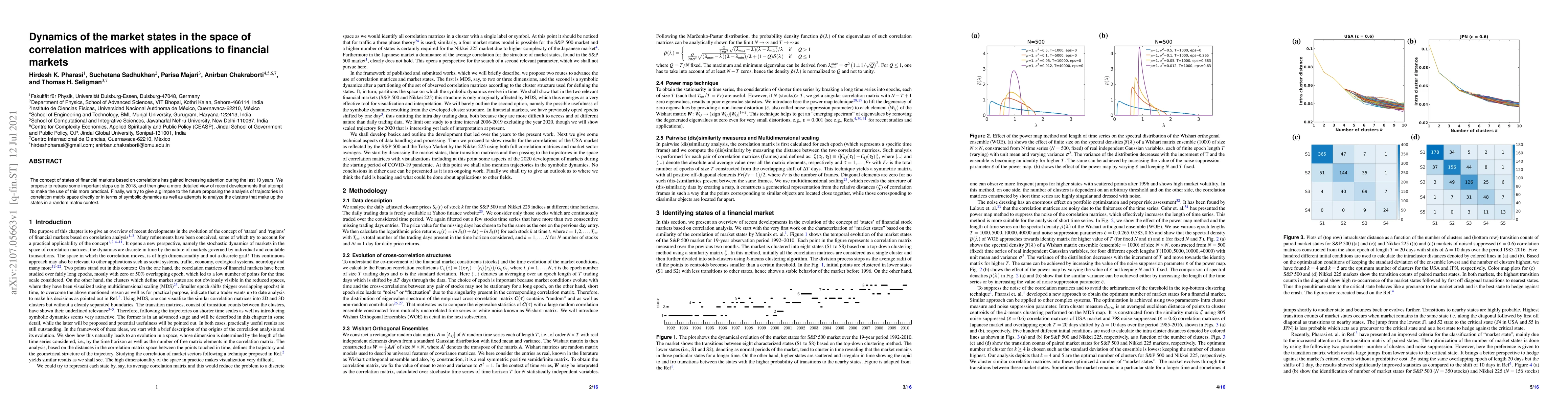Thumbnail for Dynamics of the market states in the space of correlation matrices with
  applications to financial markets