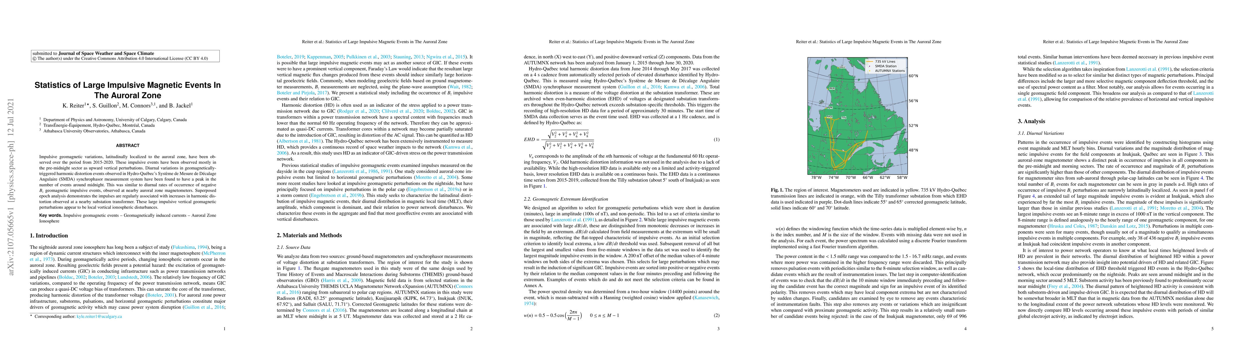 Thumbnail for Statistics of Large Impulsive Magnetic Events in the Auroral Zone
