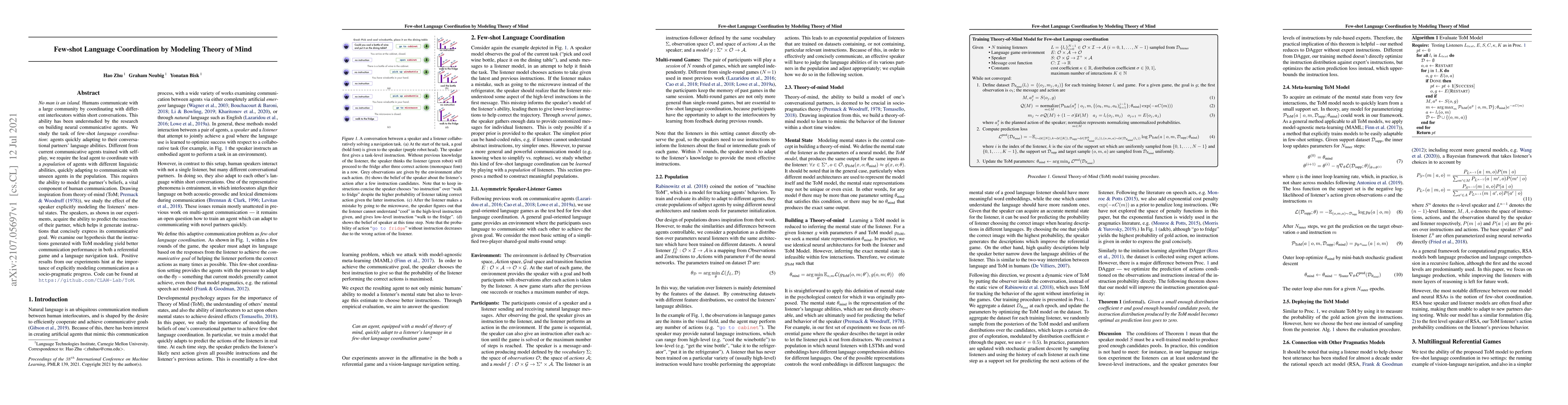 Thumbnail for Few-shot Language Coordination by Modeling Theory of Mind