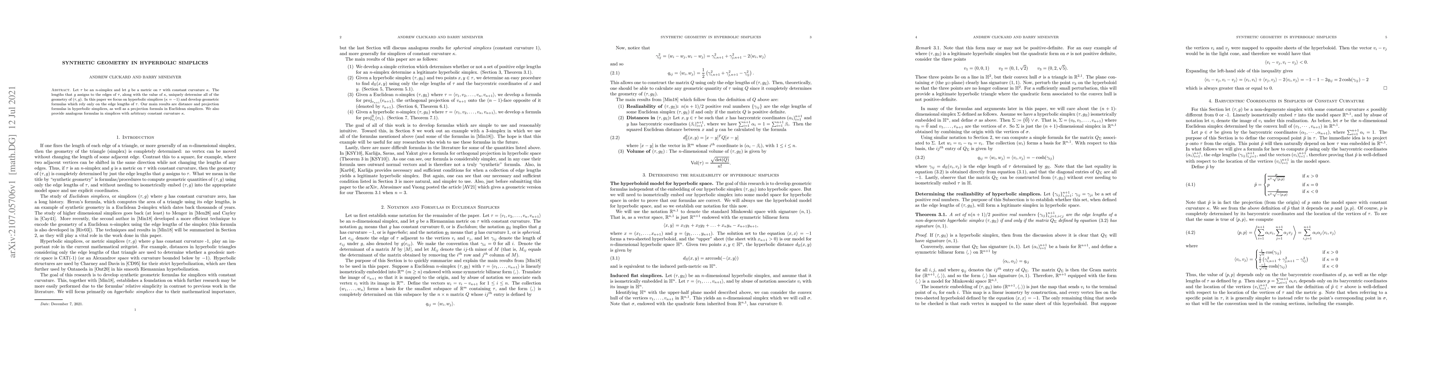 Thumbnail for Synthetic Geometry in Hyperbolic Simplices