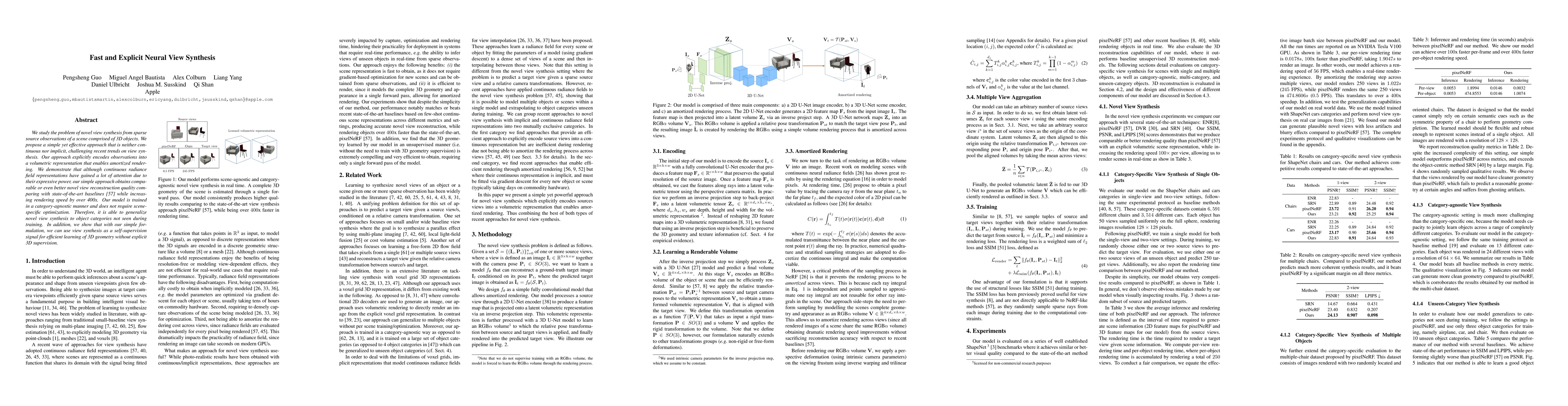 Thumbnail for Fast and Explicit Neural View Synthesis