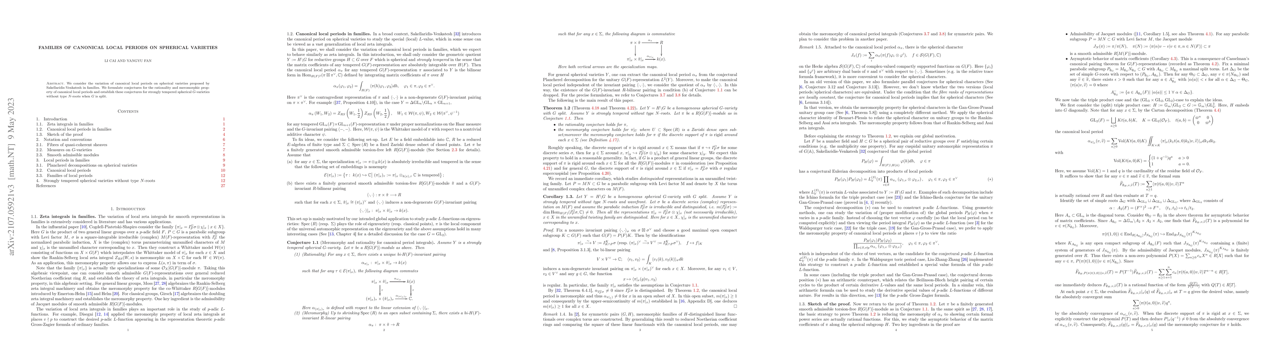 Thumbnail for Families of Canonical Local Periods on Spherical Varieties