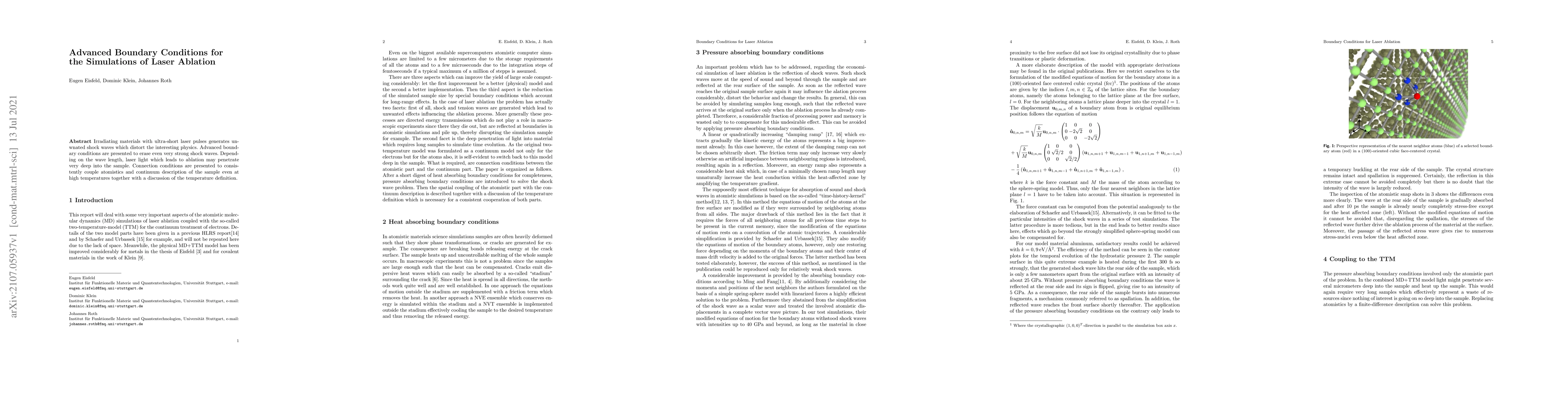 Thumbnail for Advanced Boundary Conditions for the Simulations of Laser Ablation