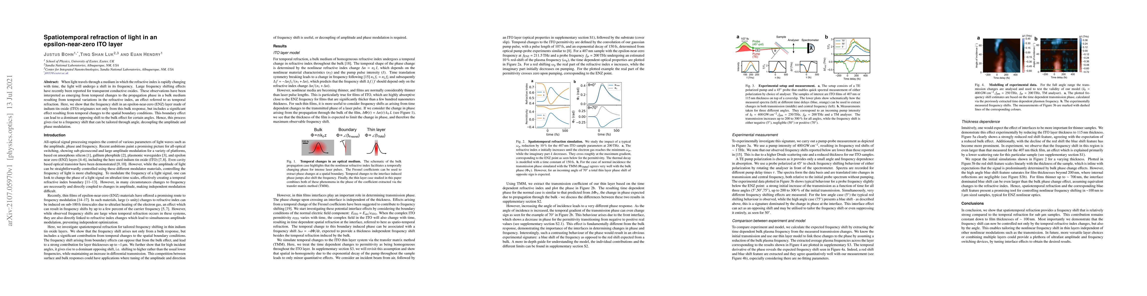 Thumbnail for Spatiotemporal refraction of light in an epsilon-near-zero ITO layer