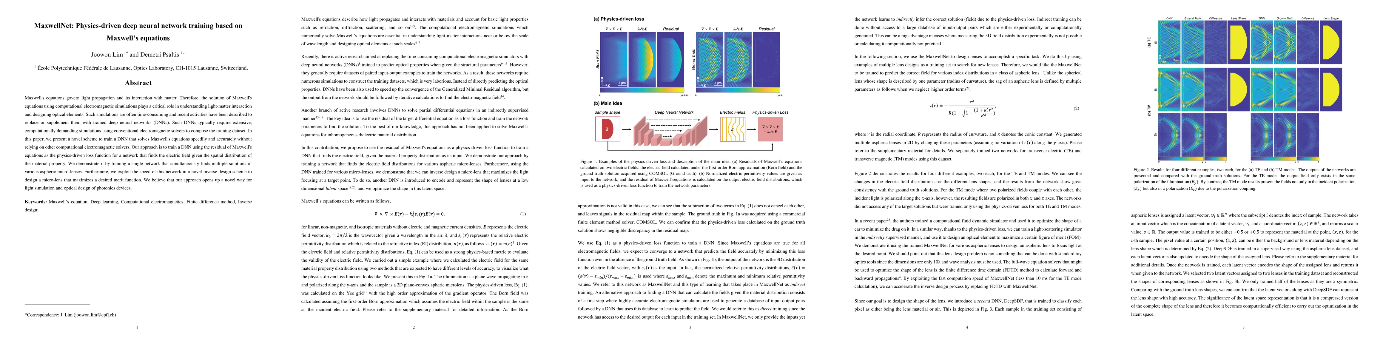 Thumbnail for MaxwellNet: Physics-driven deep neural network training based on
  Maxwell's equations