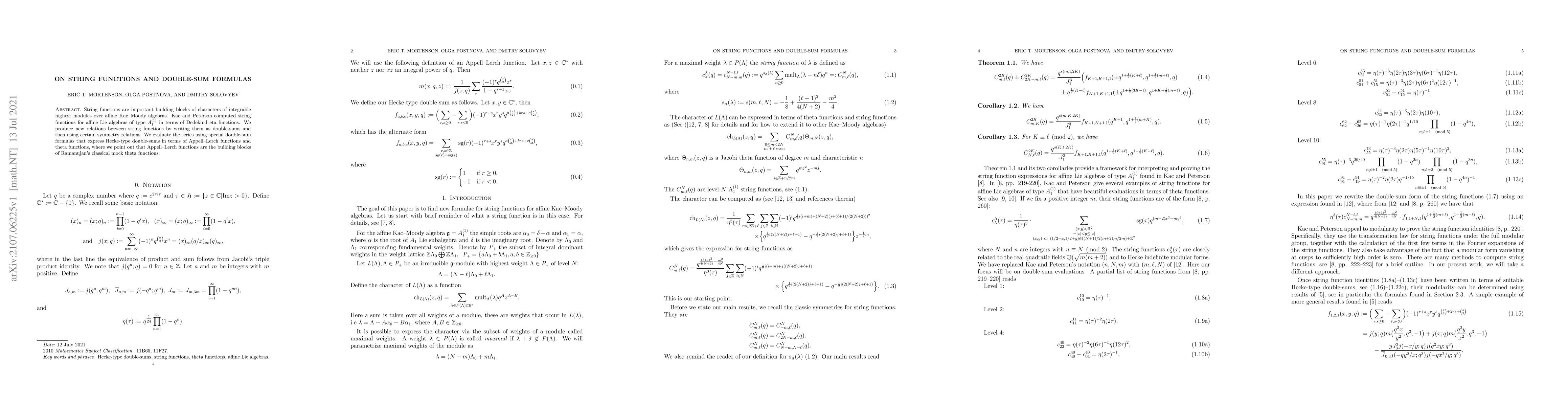 Thumbnail for On string functions and double-sum formulas
