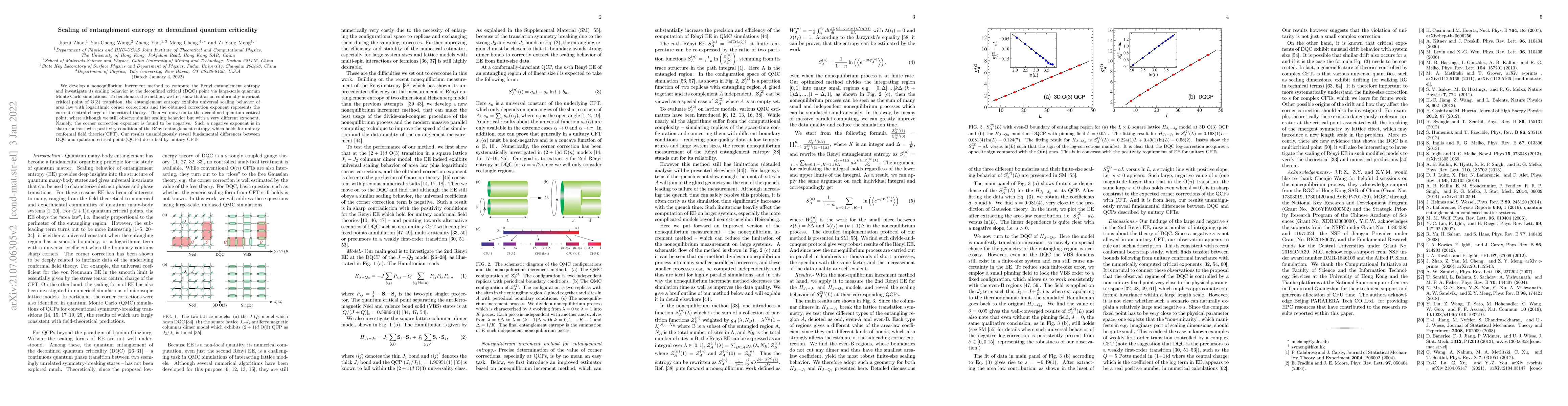 Thumbnail for Scaling of entanglement entropy at deconfined quantum criticality
