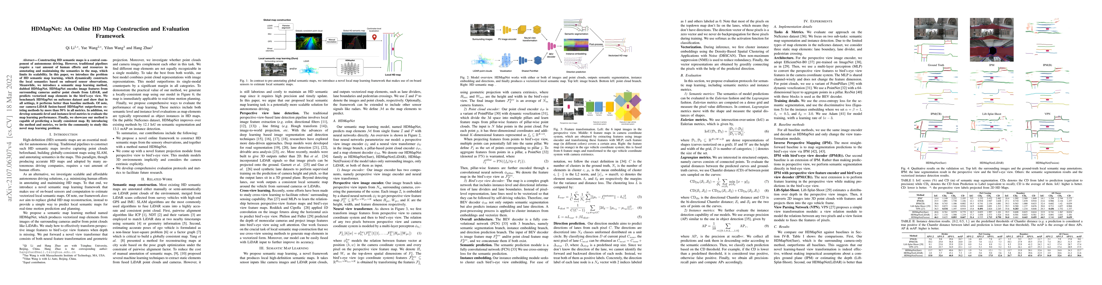 Thumbnail for HDMapNet: An Online HD Map Construction and Evaluation Framework