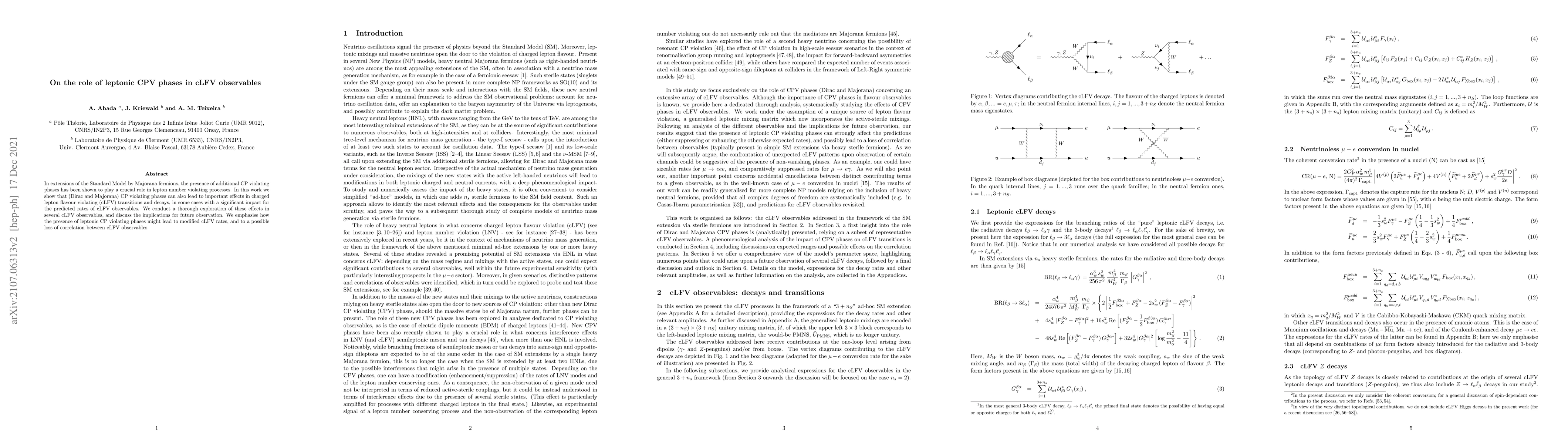 Thumbnail for On the role of leptonic CPV phases in cLFV observables