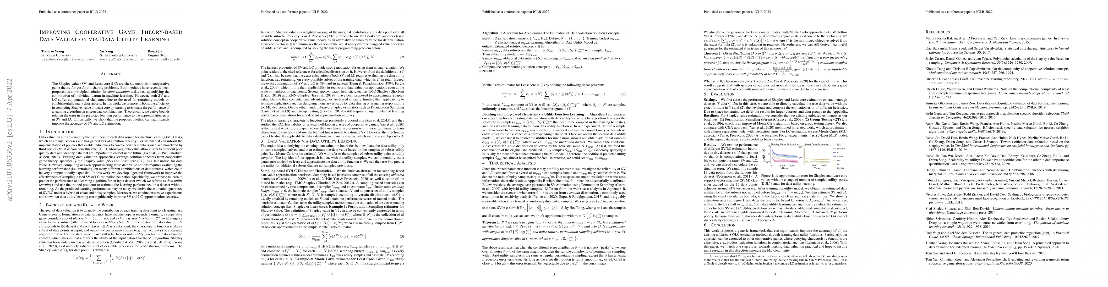 Thumbnail for Improving Cooperative Game Theory-based Data Valuation via Data Utility
  Learning