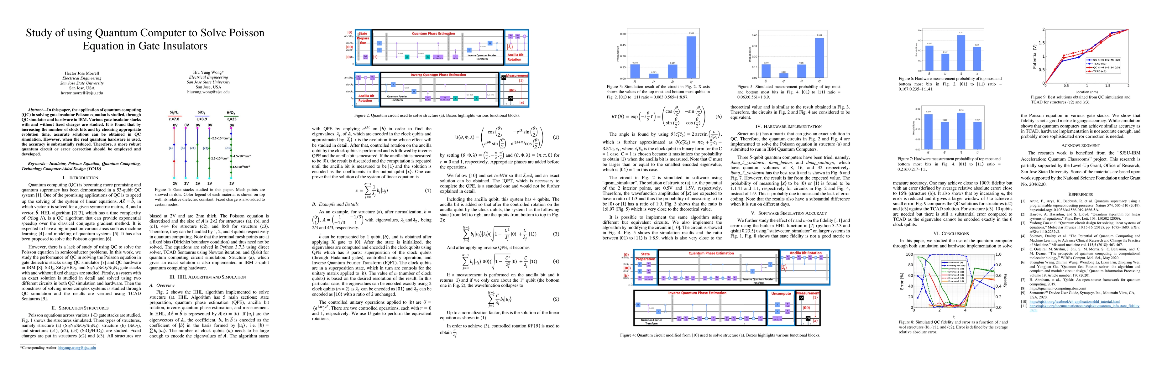 Thumbnail for Study of using Quantum Computer to Solve Poisson Equation in Gate
  Insulators