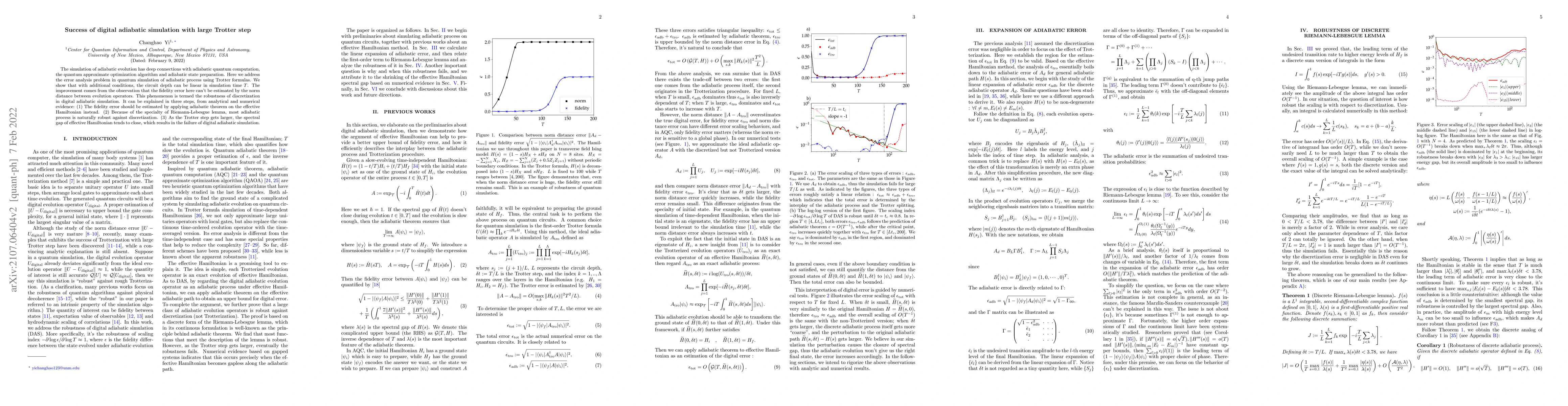 Thumbnail for Success of digital adiabatic simulation with large Trotter step