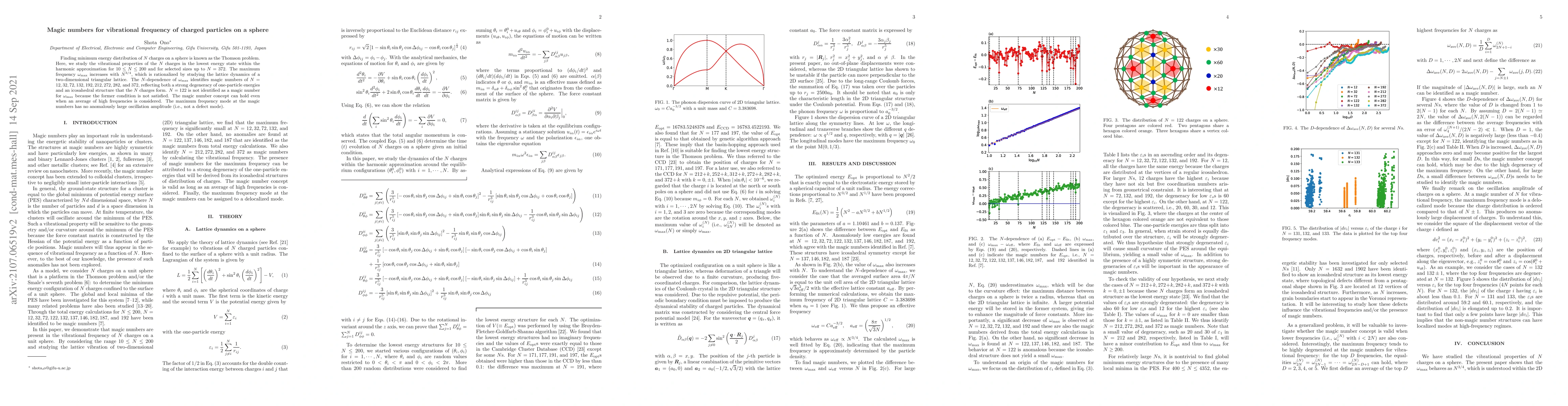 Thumbnail for Magic numbers for vibrational frequency of charged particles on a sphere
