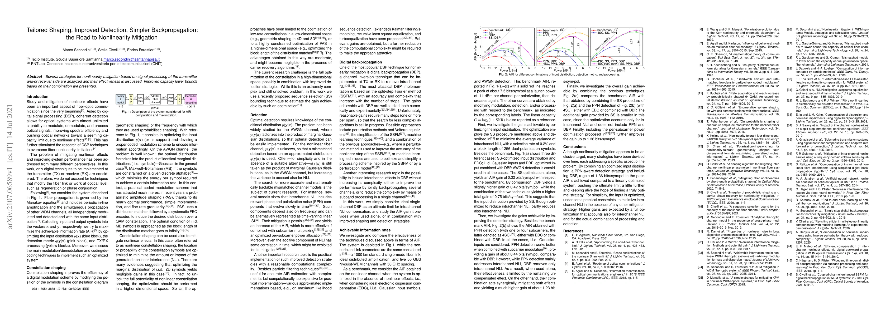 Thumbnail for Tailored Shaping, Improved Detection, Simpler Backpropagation: the Road
  to Nonlinearity Mitigation