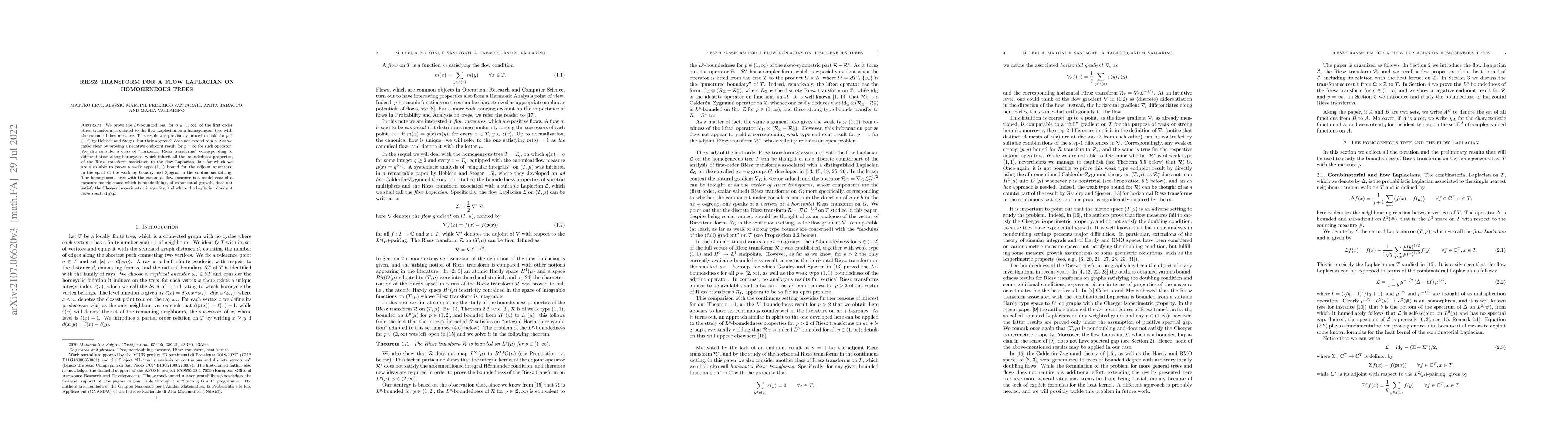 Thumbnail for Riesz transform for a flow Laplacian on homogeneous trees