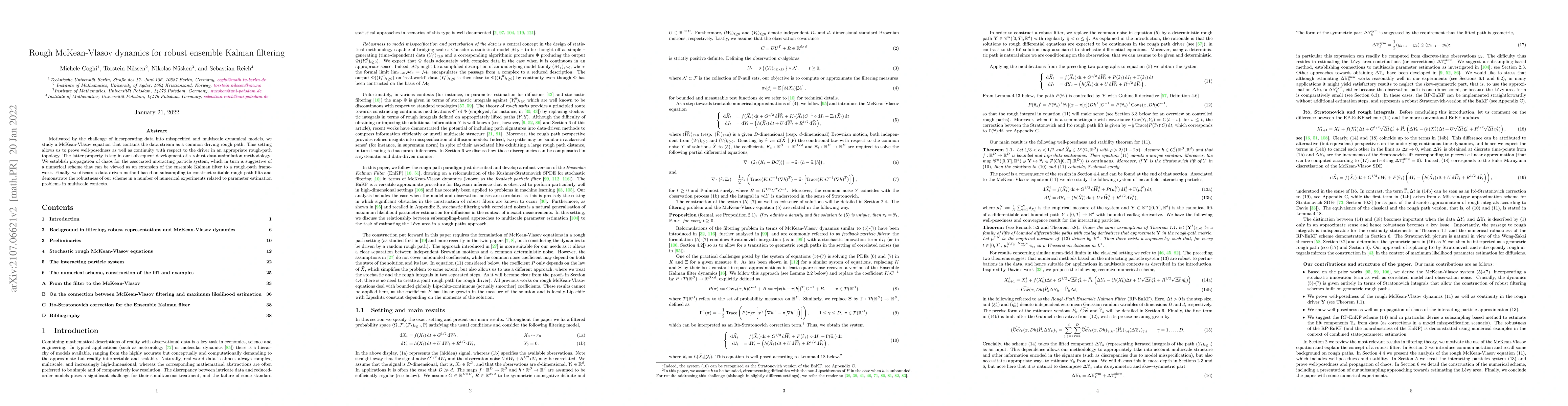 Thumbnail for Rough McKean-Vlasov dynamics for robust ensemble Kalman filtering