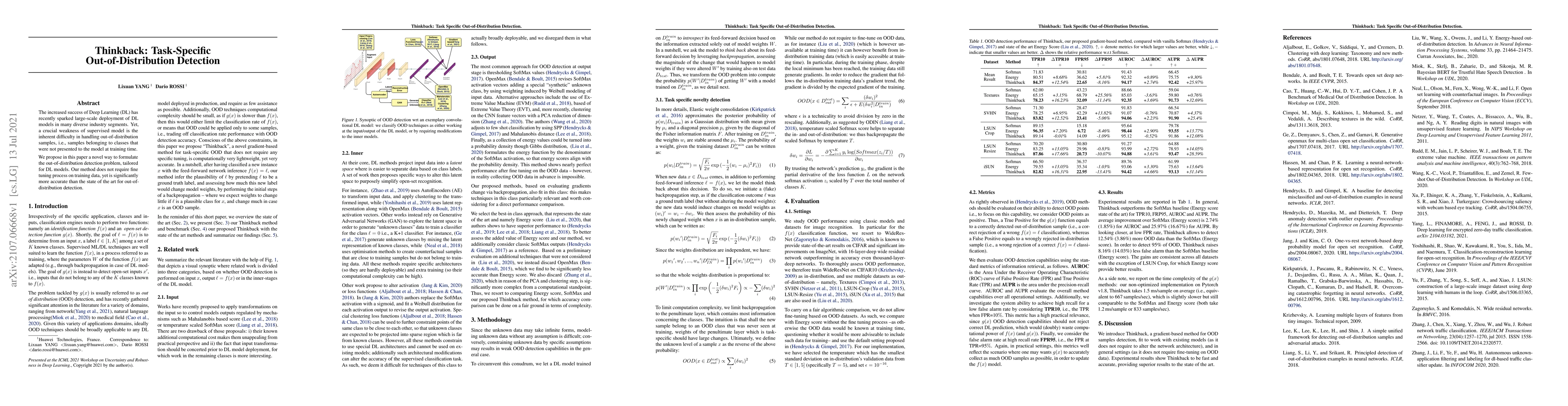 Thumbnail for Thinkback: Task-SpecificOut-of-Distribution Detection