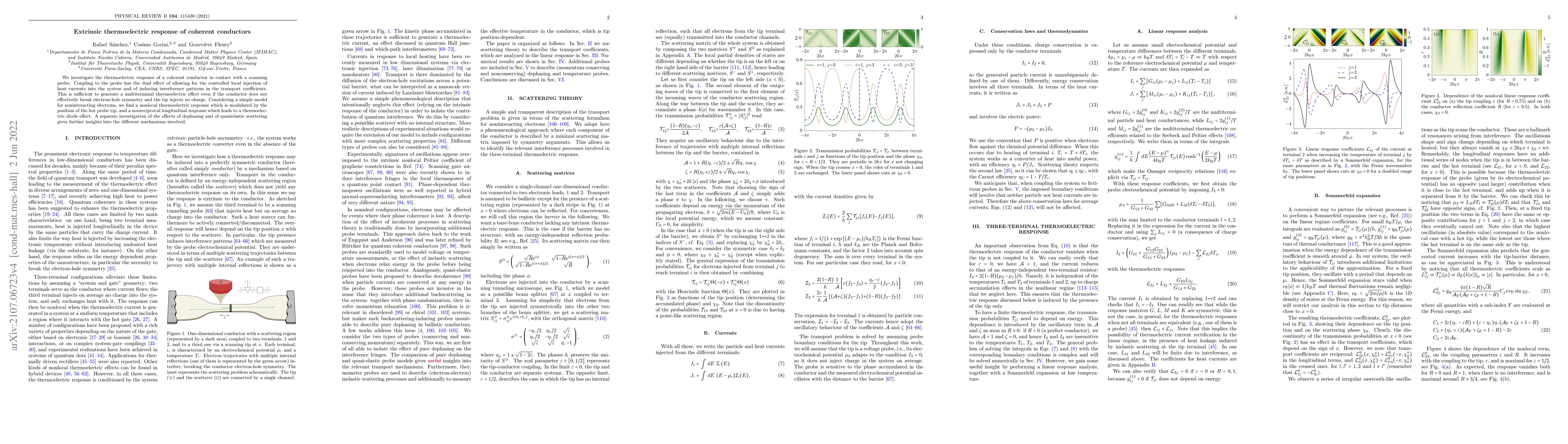 Thumbnail for Extrinsic thermoelectric response of coherent conductors