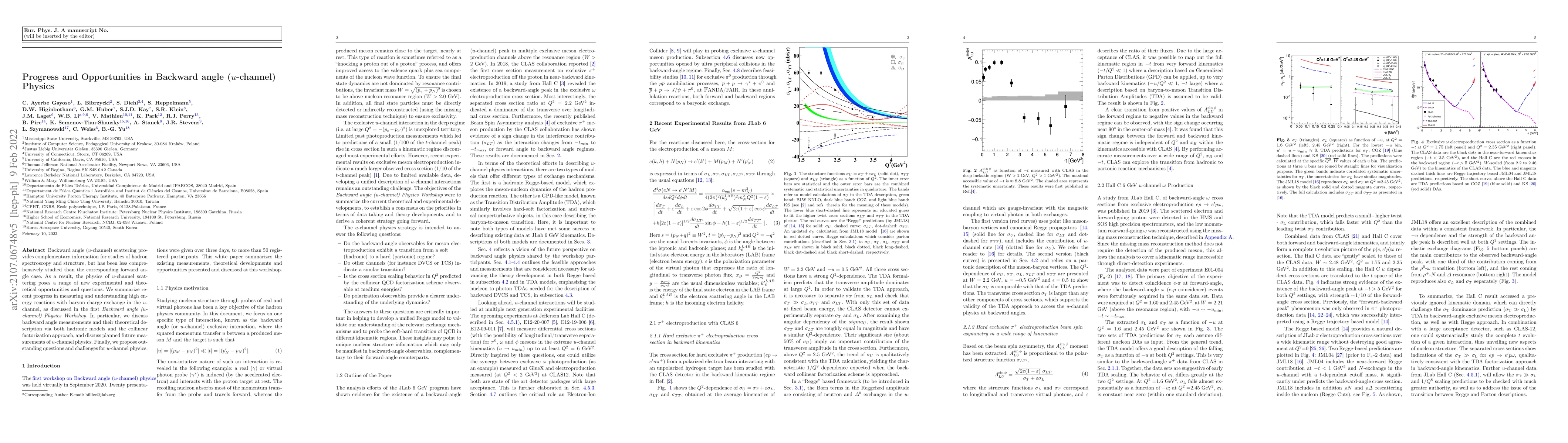 Thumbnail for Progress and Opportunities in Backward angle (u-channel) Physics