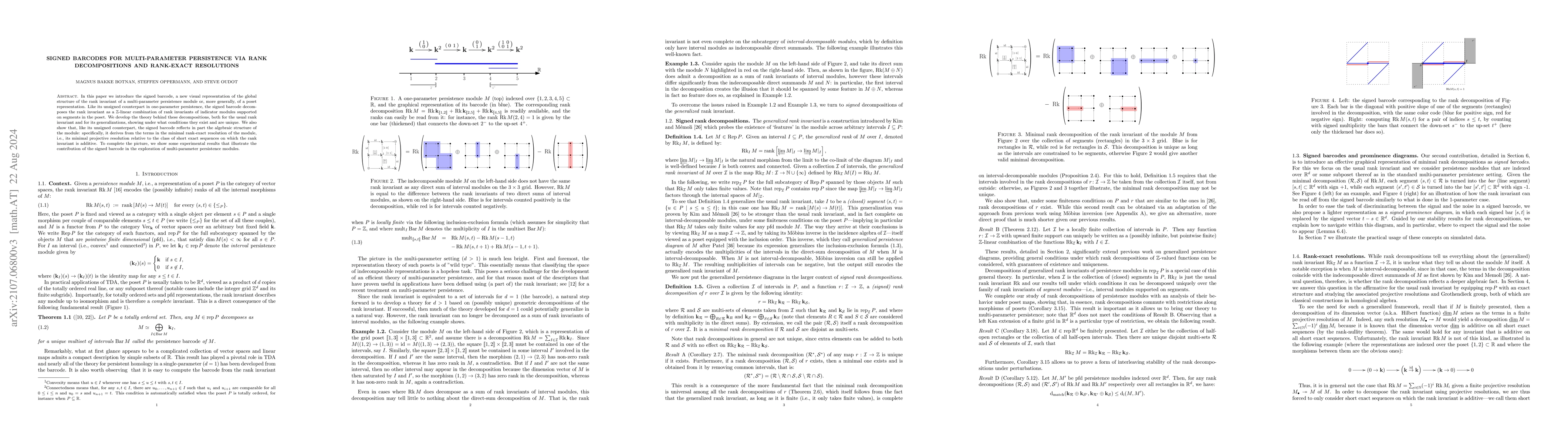 Thumbnail for Signed Barcodes for Multi-Parameter Persistence via Rank Decompositions
  and Rank-Exact Resolutions