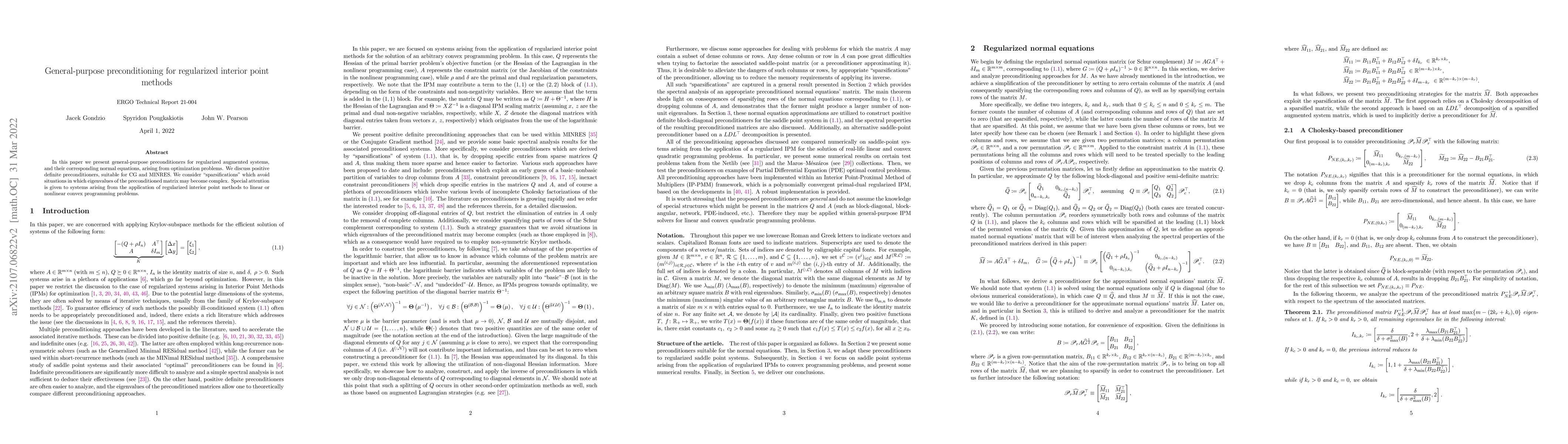Thumbnail for General-purpose preconditioning for regularized interior point methods