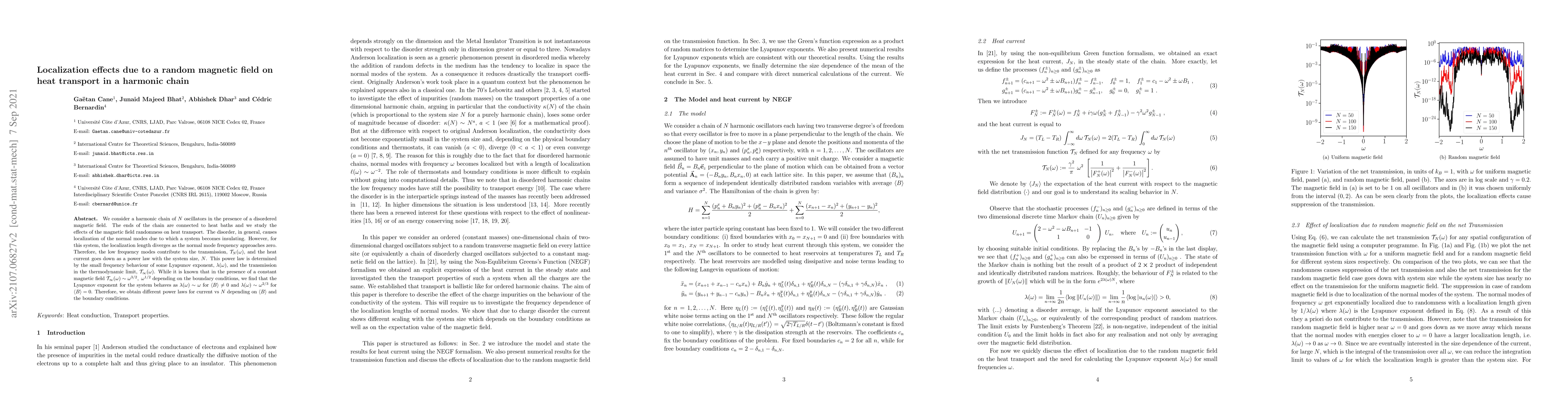 Thumbnail for Localization effects due to a random magnetic field on heat transport in
  a harmonic chain