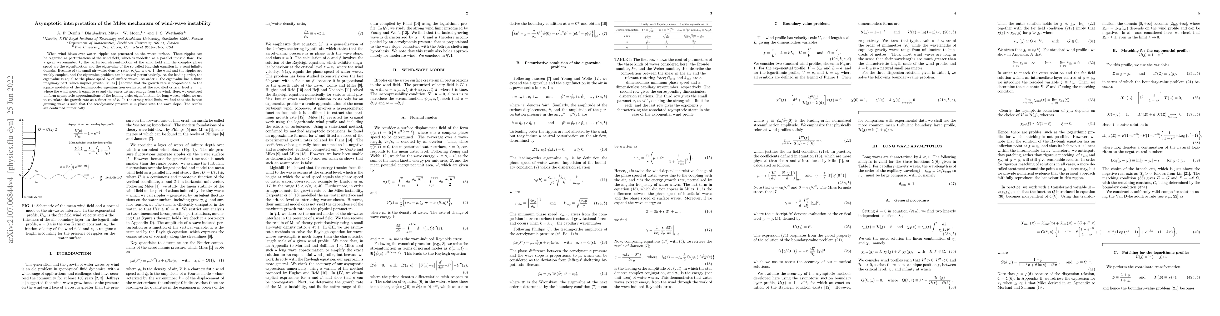 Thumbnail for Asymptotic interpretation of the Miles mechanism of wind-wave
  instability