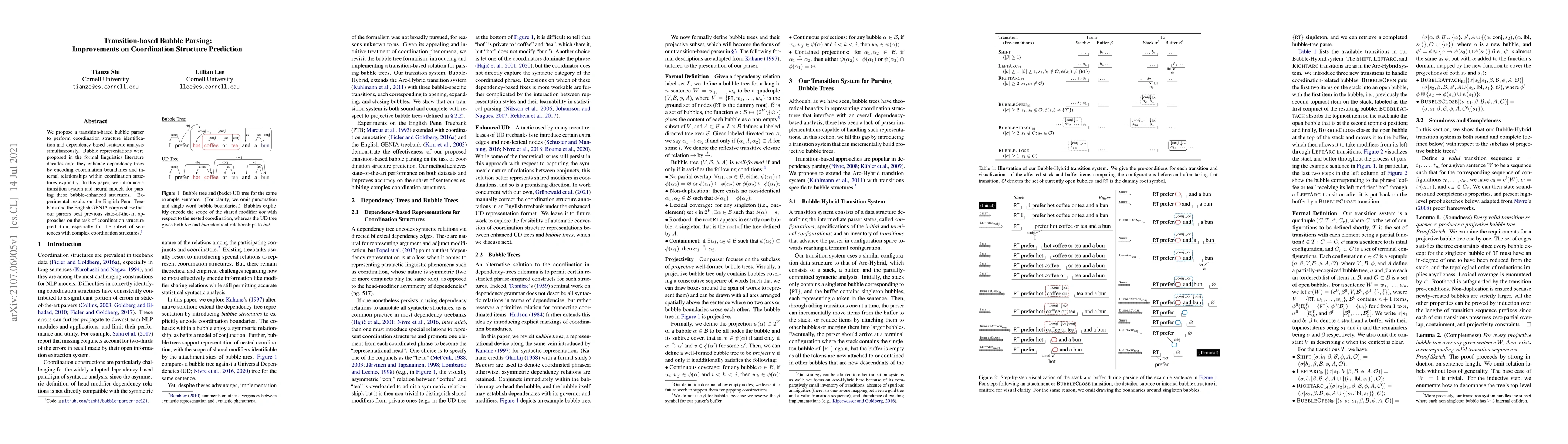 Thumbnail for Transition-based Bubble Parsing: Improvements on Coordination Structure
  Prediction