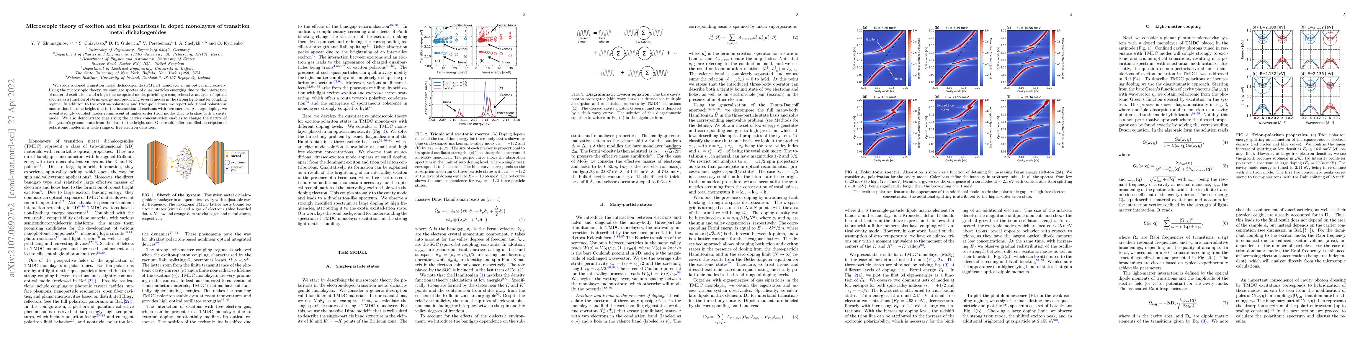 Thumbnail for Microscopic theory of exciton and trion polaritons in doped monolayers
  of transition metal dichalcogenides