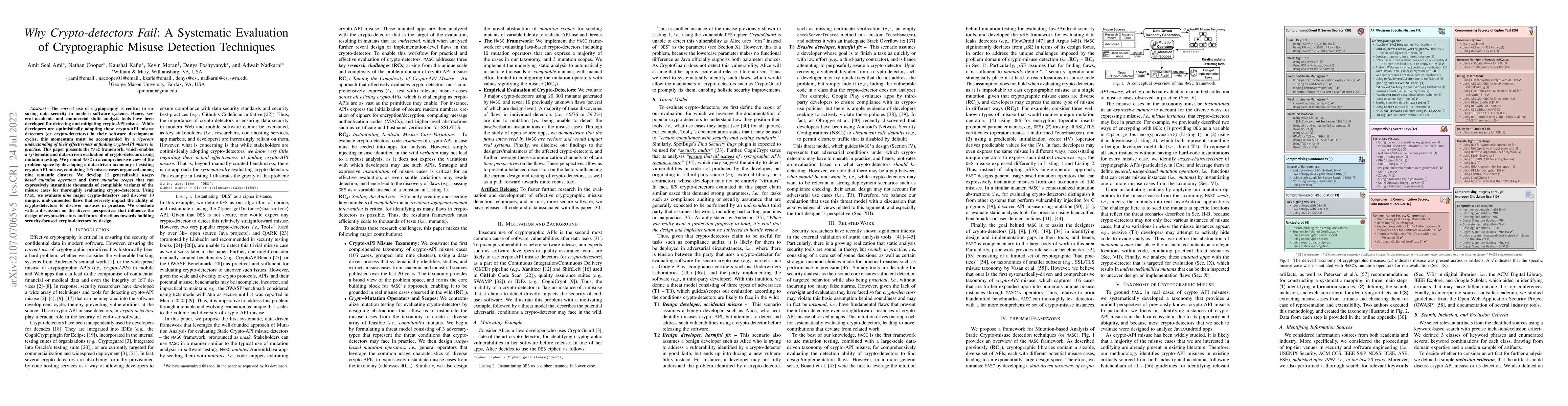 Thumbnail for Why Crypto-detectors Fail: A Systematic Evaluation of Cryptographic
  Misuse Detection Techniques