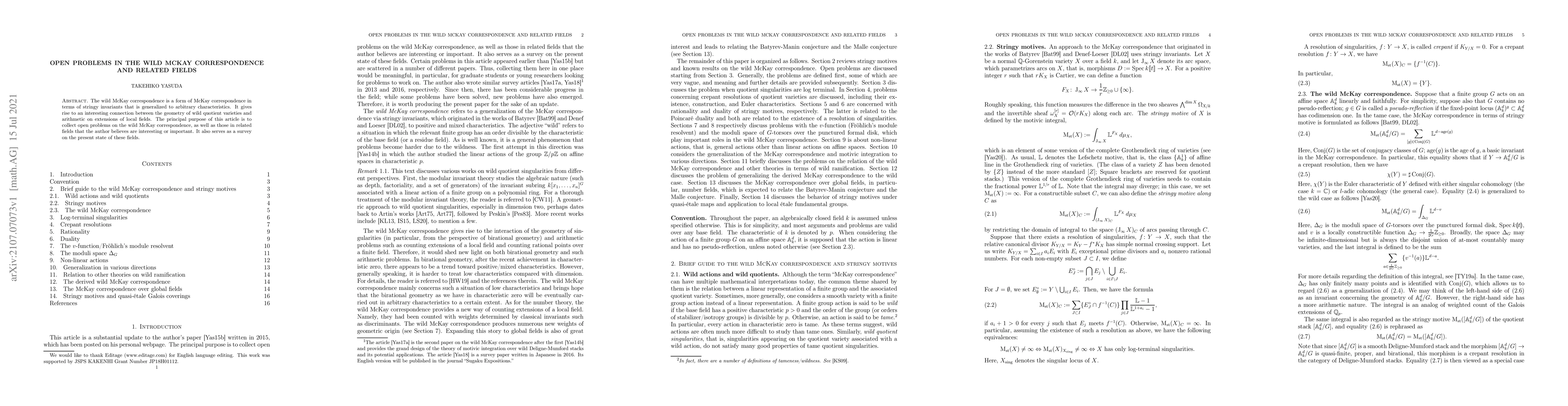 Thumbnail for Open problems in the wild McKay correspondence and related fields