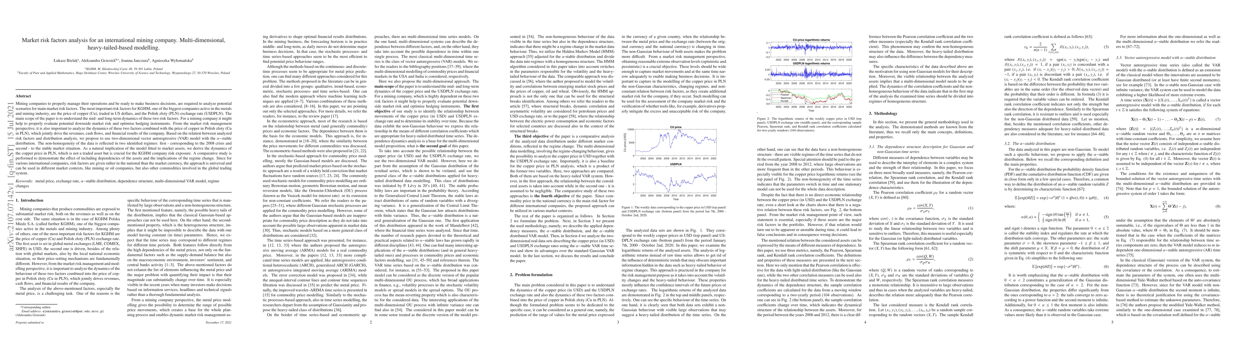 Thumbnail for Market risk factors analysis for an international mining company.
  Multi-dimensional, heavy-tailed-based modelling