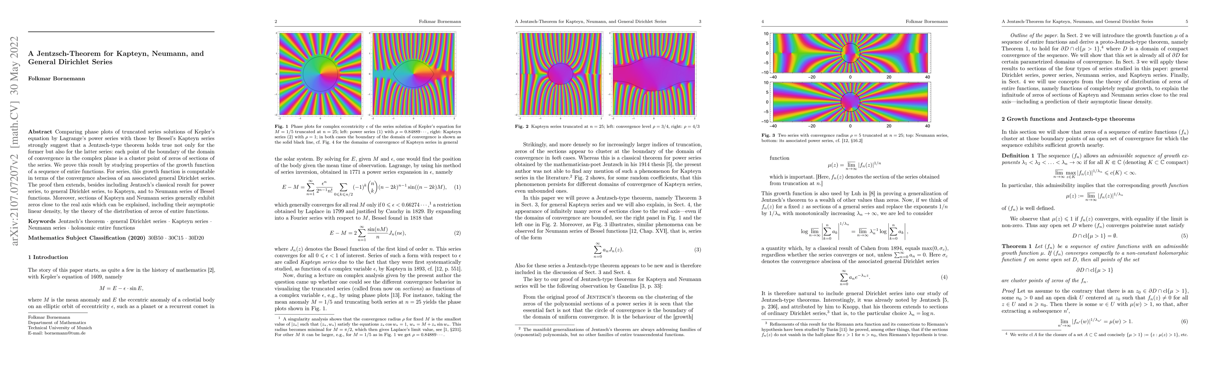 Thumbnail for A Jentzsch-Theorem for Kapteyn, Neumann, and General Dirichlet Series