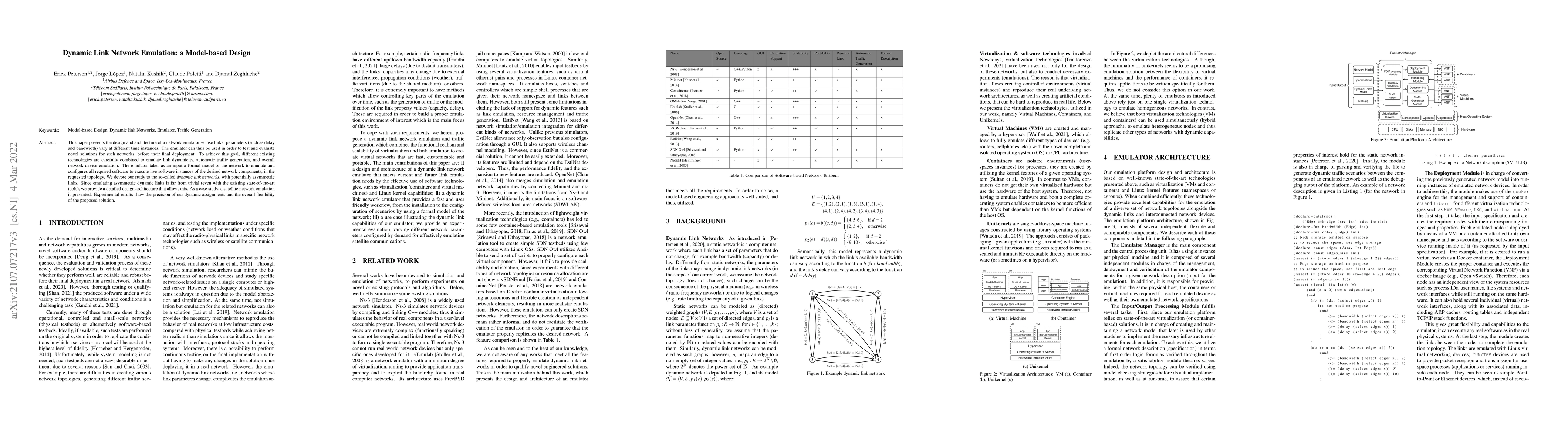 Thumbnail for Dynamic Link Network Emulation: a Model-based Design
