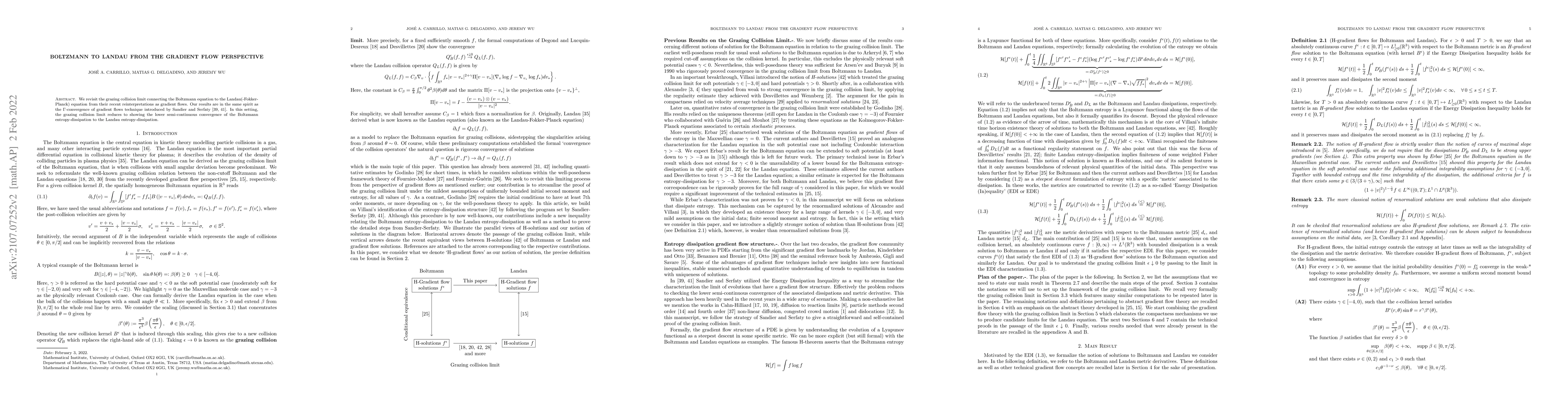 Thumbnail for Boltzmann to Landau from the Gradient Flow Perspective