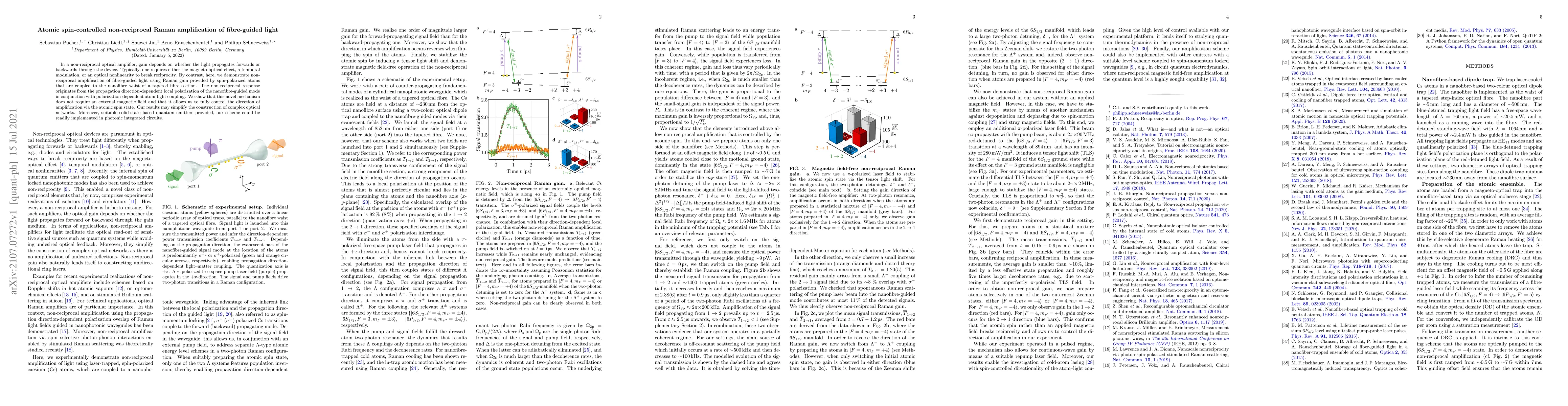 Thumbnail for Atomic spin-controlled non-reciprocal Raman amplification of
  fibre-guided light