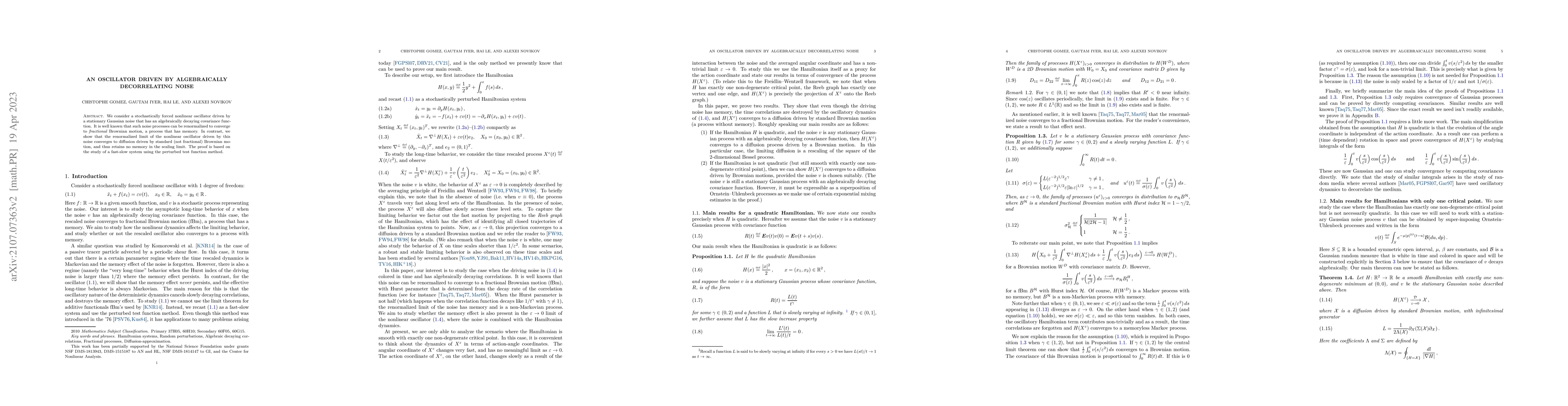 Thumbnail for An oscillator driven by algebraically decorrelating noise