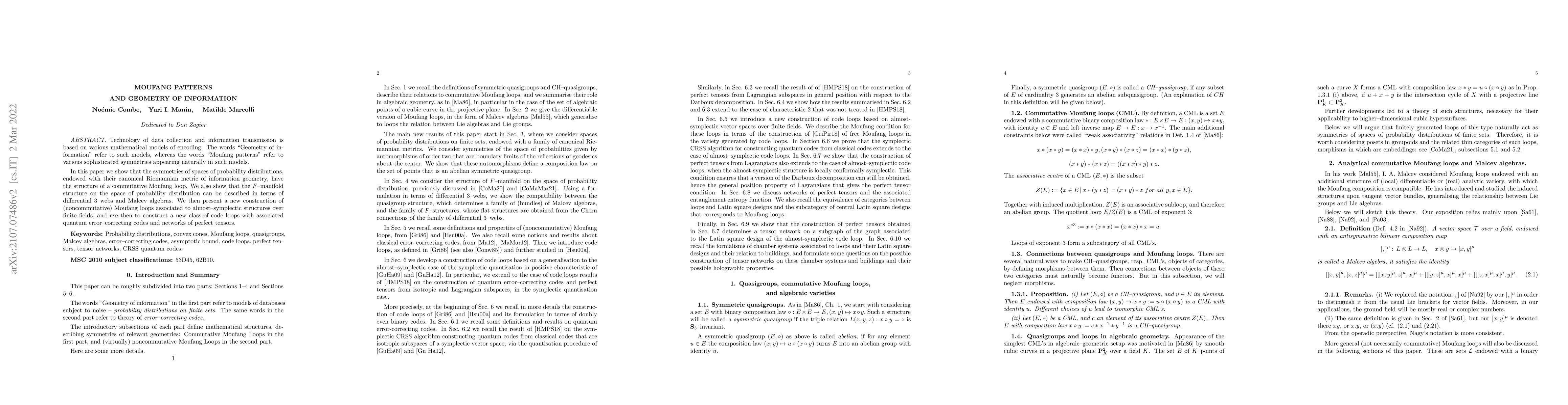 Thumbnail for Moufang Patterns and Geometry of Information