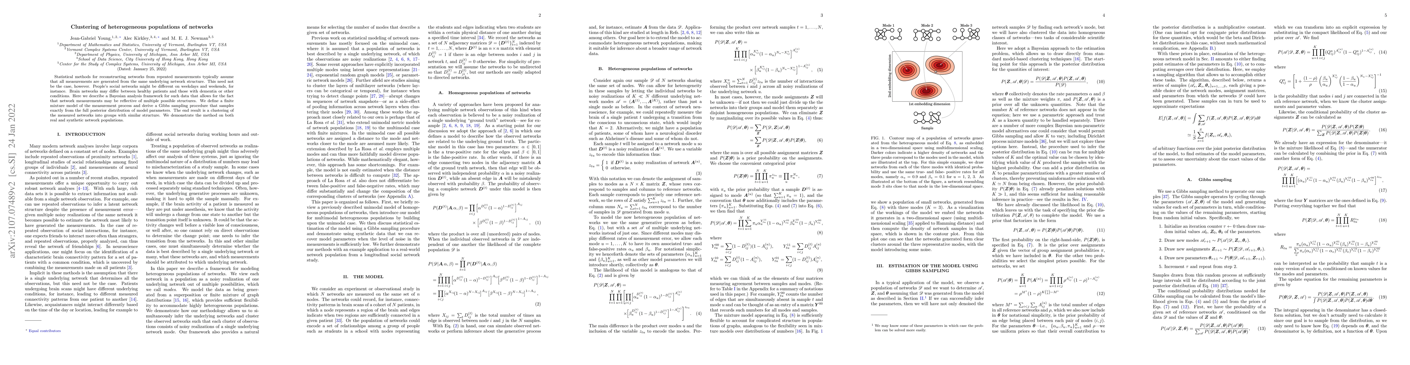 Thumbnail for Clustering of heterogeneous populations of networks