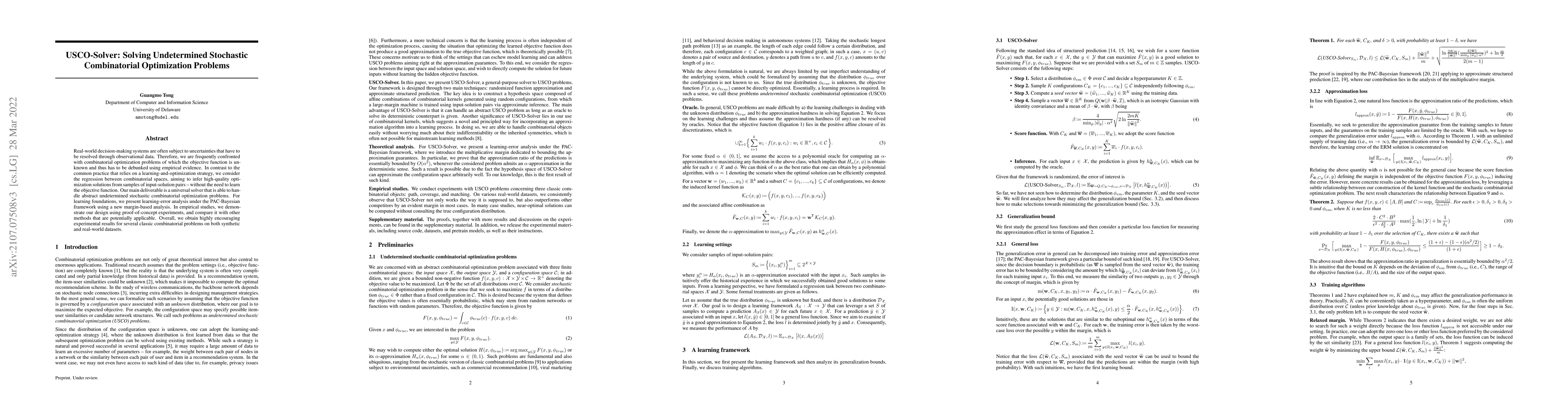 Thumbnail for USCO-Solver: Solving Undetermined Stochastic Combinatorial Optimization
  Problems