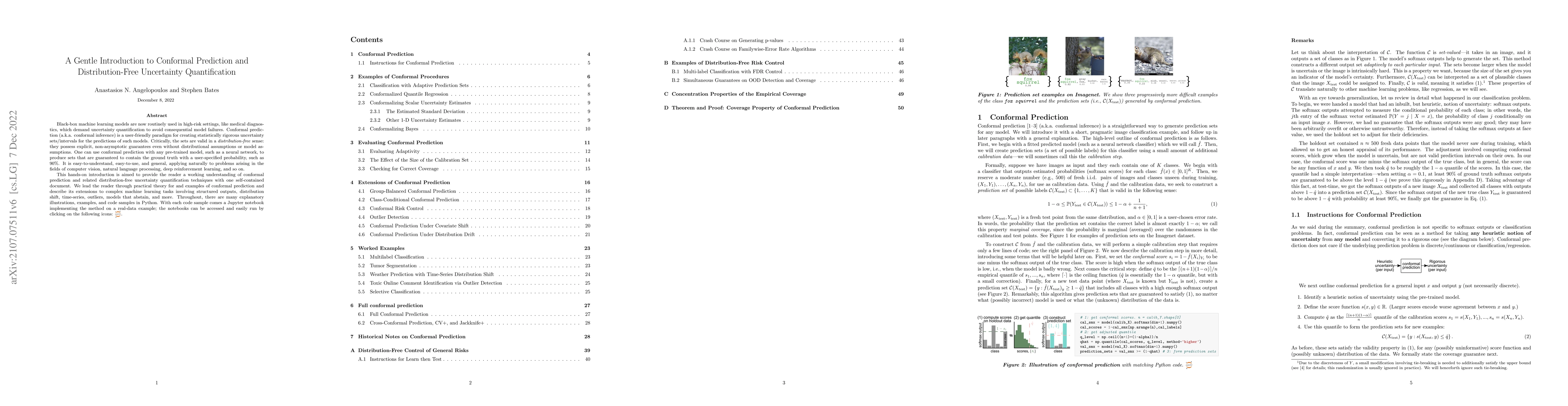 Thumbnail for A Gentle Introduction to Conformal Prediction and Distribution-Free
  Uncertainty Quantification