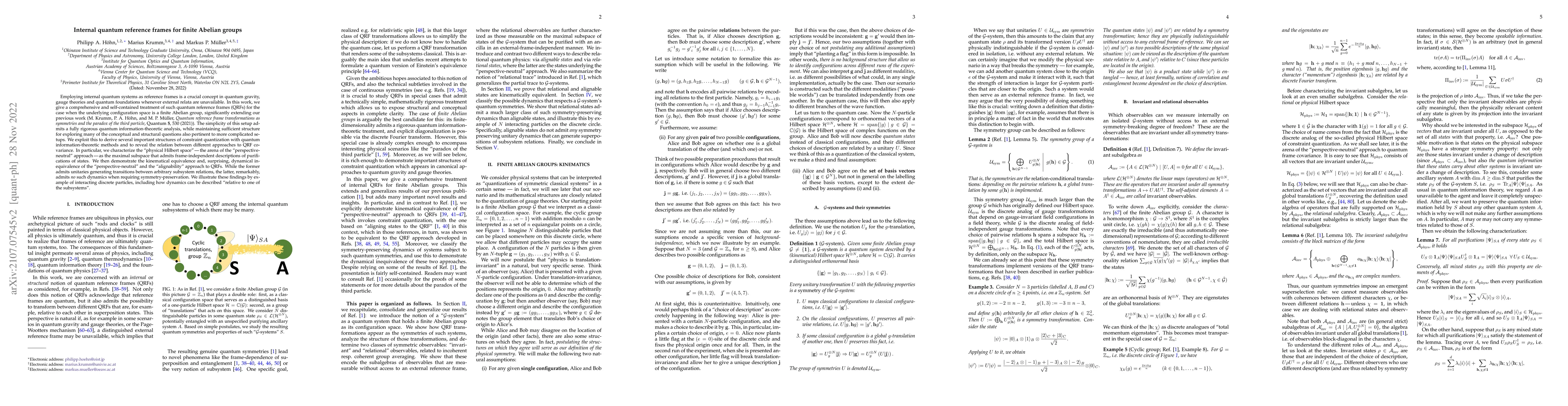 Thumbnail for Internal quantum reference frames for finite Abelian groups