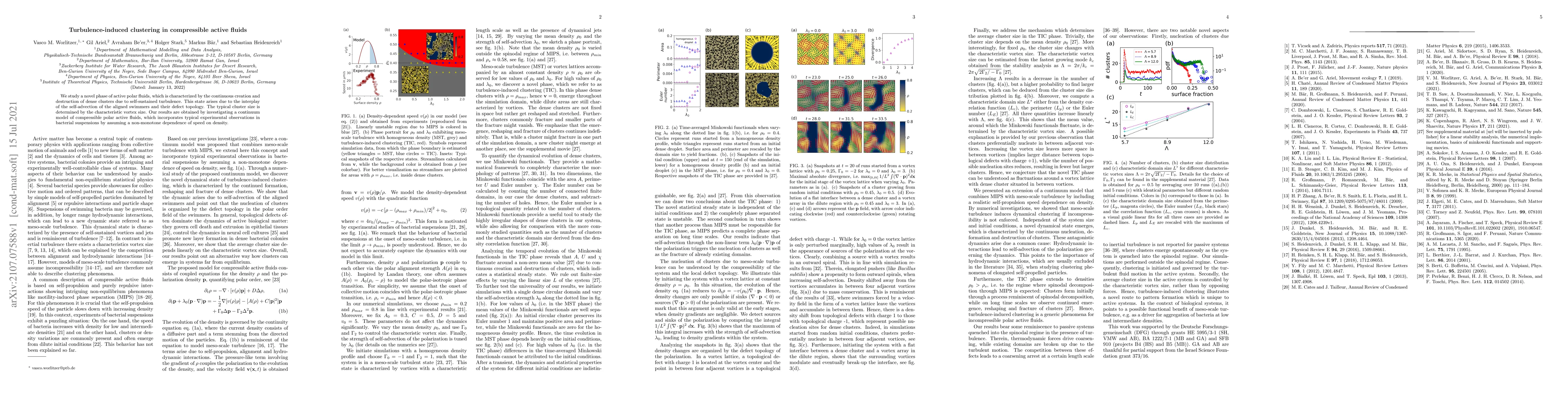 Thumbnail for Turbulence-induced clustering in compressible active fluids
