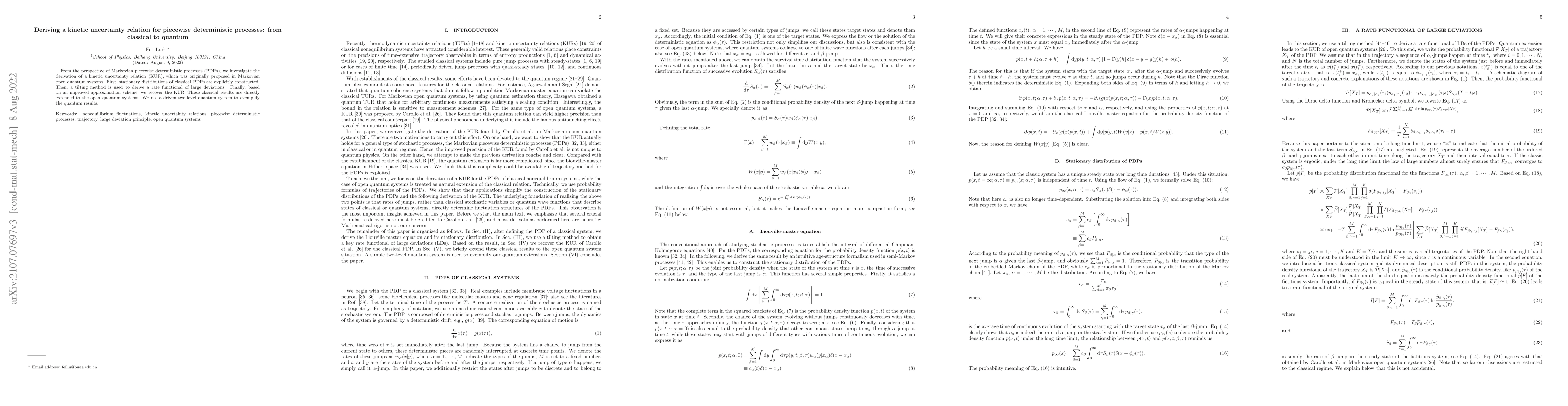 Thumbnail for Deriving a kinetic uncertainty relation for piecewise deterministic
  processes: from classical to quantum