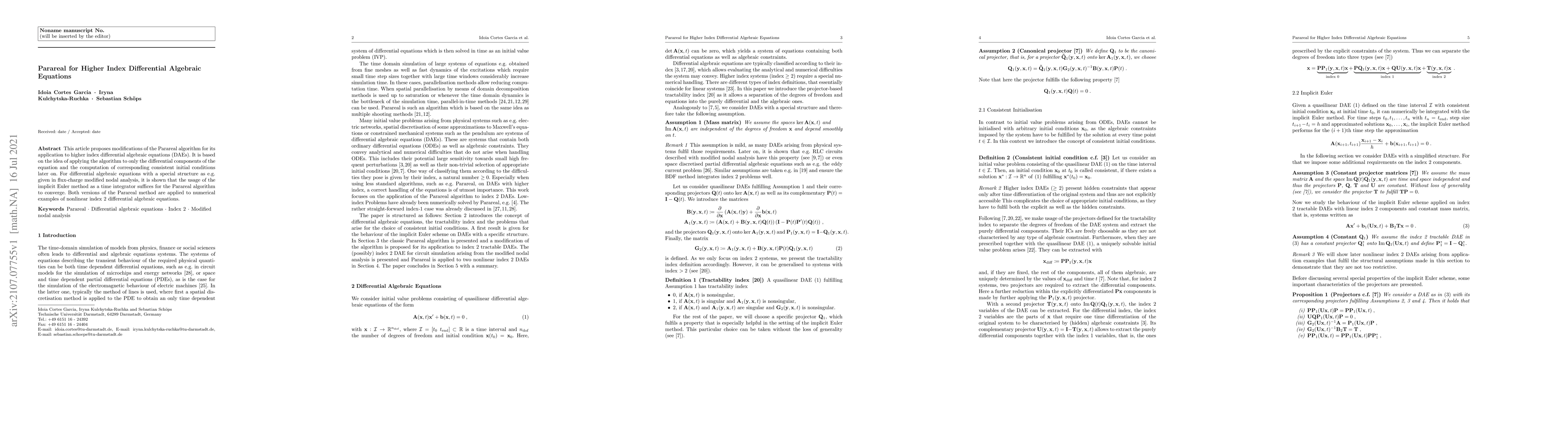Thumbnail for Parareal for Higher Index Differential Algebraic Equations