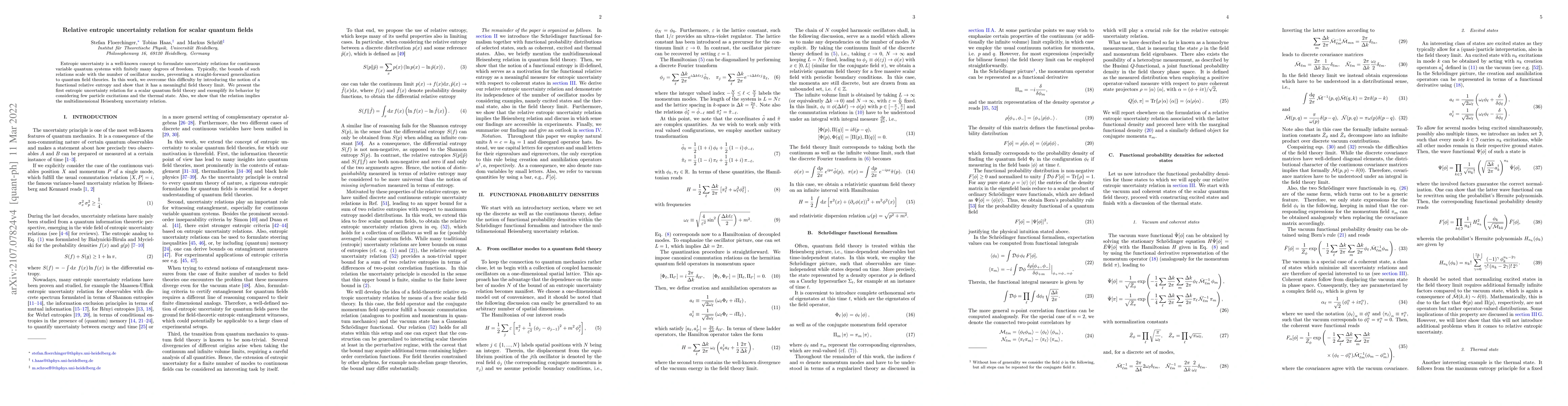 Thumbnail for Relative entropic uncertainty relation for scalar quantum fields