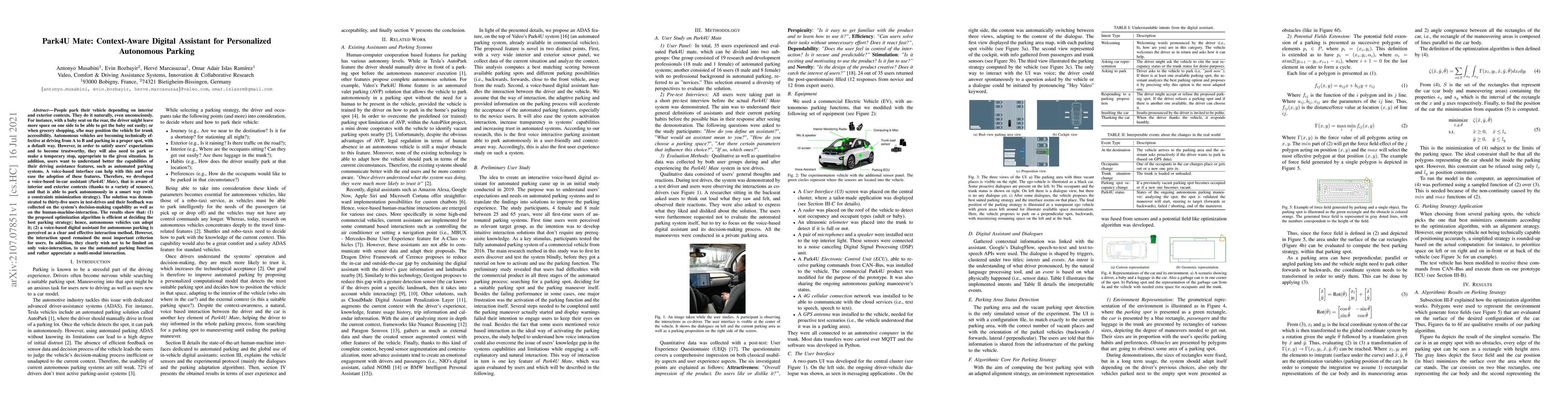 Thumbnail for Park4U Mate: Context-Aware Digital Assistant for Personalized Autonomous
  Parking