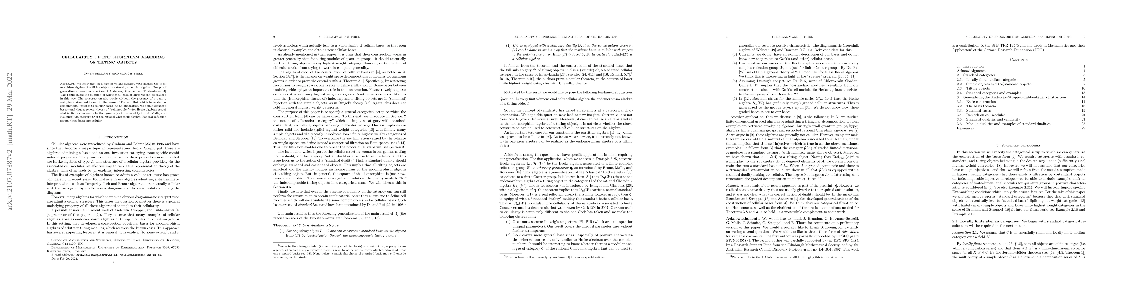 Thumbnail for Cellularity of endomorphism algebras of tilting objects