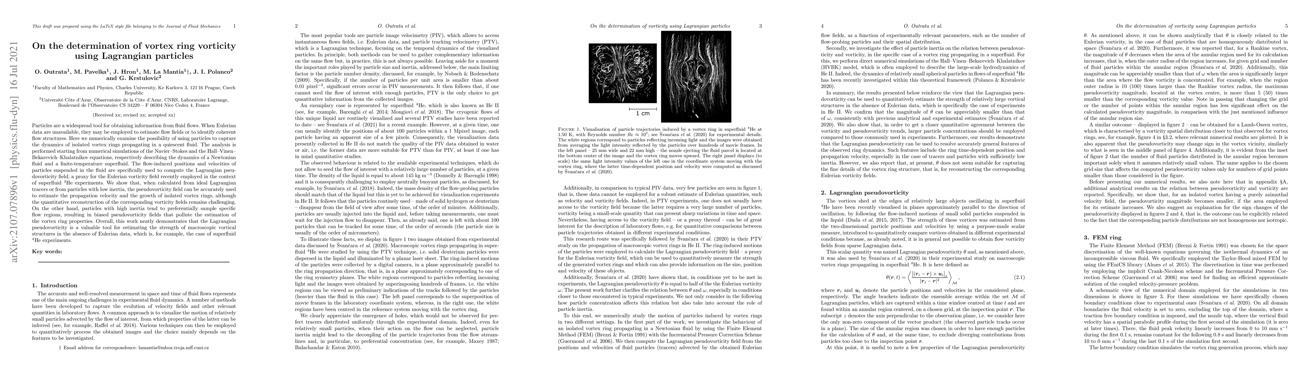 Thumbnail for On the determination of vortex ring vorticity using Lagrangian particles