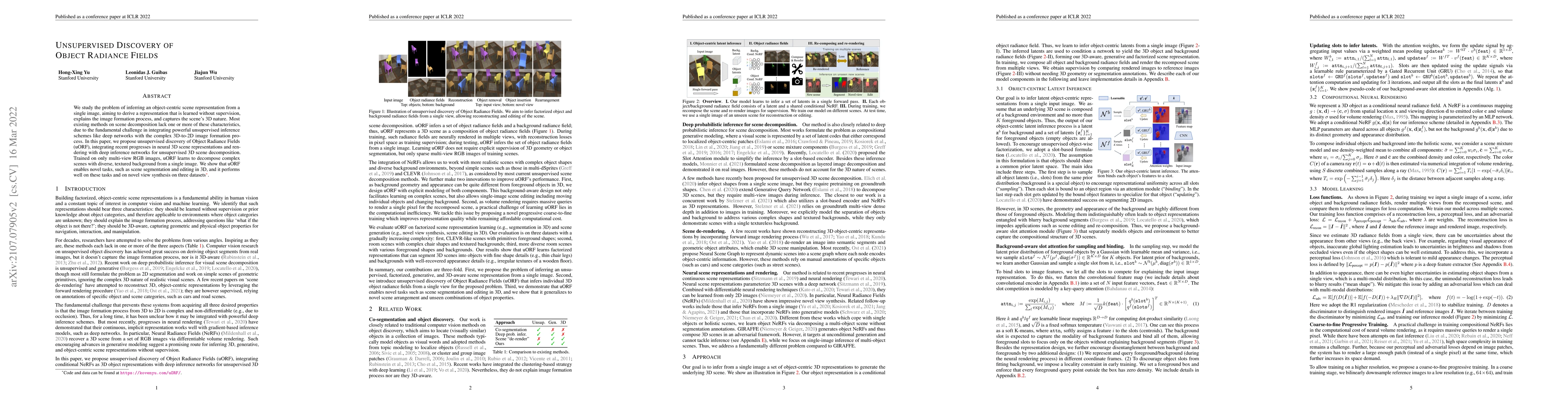 Thumbnail for Unsupervised Discovery of Object Radiance Fields